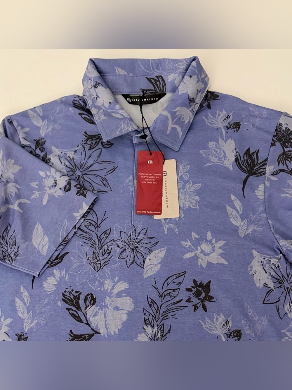 Travis Mathew Men’s Size S Featherweight Cruise Golf Polo Performance Shirt NWT